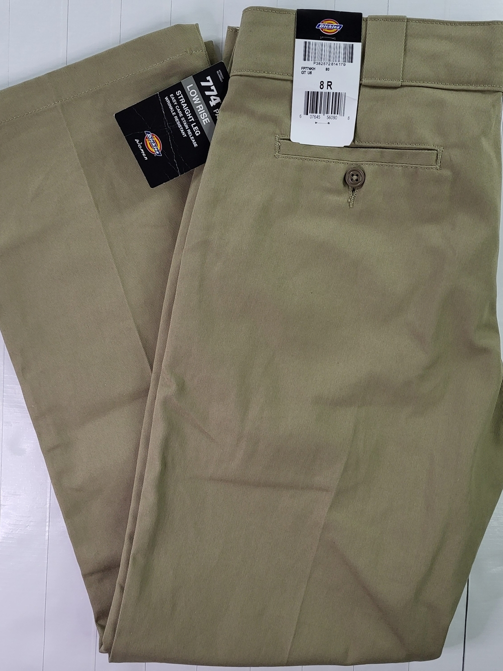 Dickies Women’s 8R Classic Fit Straight Leg Pants - Khaki